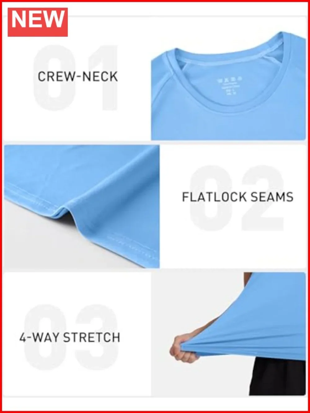 UPF 50+ Long Sleeve Sun Protection Shirts for Men, Quick Dry Rash Guard Set of 3